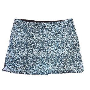 TRANQUILITY Blue Black Patterned Pull On Skort Skirt with Shorts Womens Size XXL